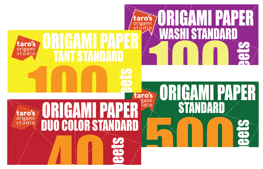 [Taro's Origami Studio] Large Duo (Different Colors On Each Side) Double  Sided Standard 9.5 Inch (24 cm) Kami Paper with 14 Color Change Patterns,  20