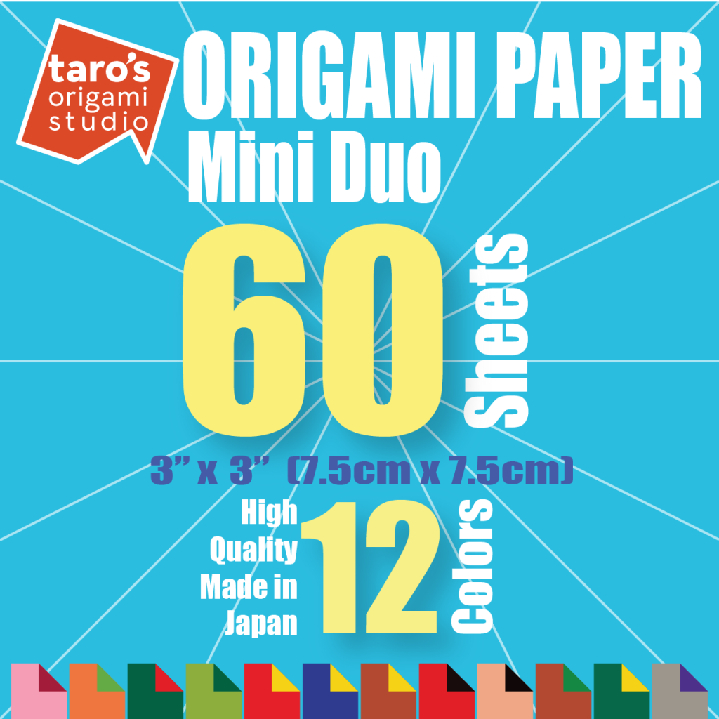 TANT Large size 9.5 inch (24cm) Japanese Origami Paper, 50 Double Side –  Taro's Origami Studio Store