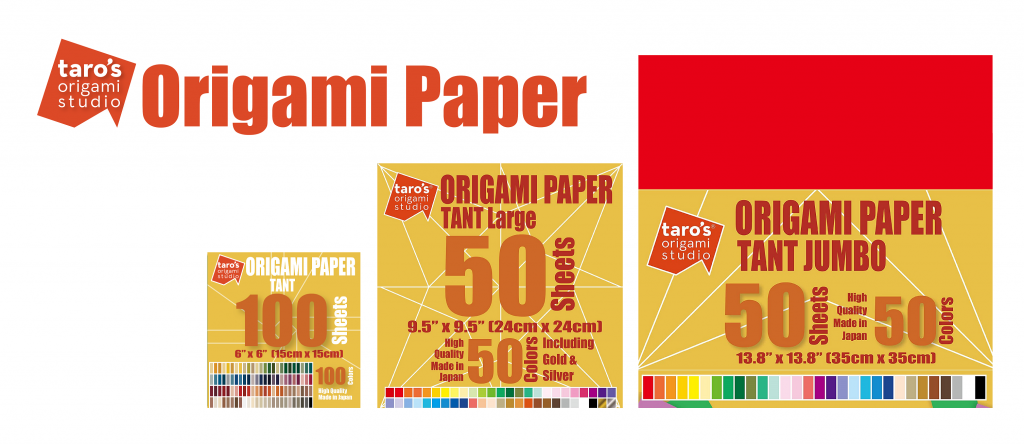 TANT Large size 9.5 inch (24cm) Premium Japanese Origami Paper, 50 Double  Sided Sheets by Taro’s Origami Studio